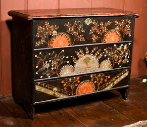 Late 19th C. Painted Blanket Chest (CTF20)