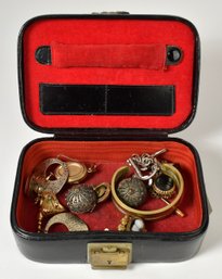 Vintage & Victorian Jewelry In Leather Box (CTF10)