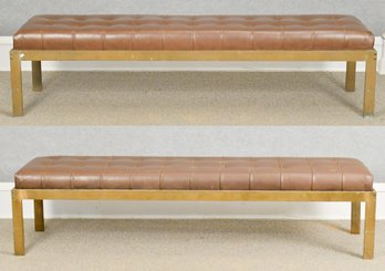 Pr. Vintage Brass Hall Benches (CTF50)