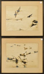 Two Frank Benson Highlighted Prints, Ducks (CTF10)