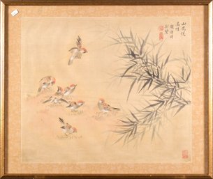 Vintage Painting On Silk, Yu Chung-Lin (CTF10)