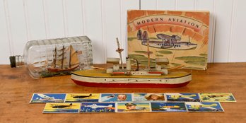 Vintage Ship In Bottles And Aviation Booklet (CTF10)