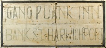 Antique Painted Wood Sign, The Gang Plank Inn (CTF30)