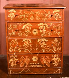 Antique Paint Decorated Chest (CTF30)