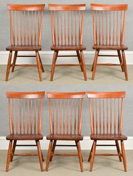 Six Contemporary Cherry Dining Chairs (CTF30)