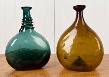 Two Antique Blown Glass Bottles (CTF10)