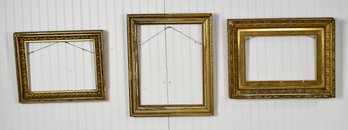 Three Antique Gilt Decorated Picture Frames, 3 Of 3 (CTF20)