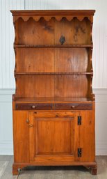 Antique Country Pine Hutch Cupboard (CTF30)