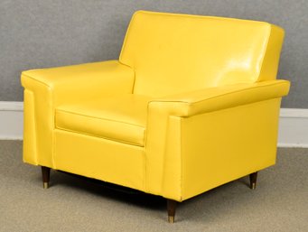 Vintage Yellow Vinyl Club Chair (CTF30)