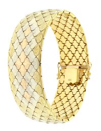 14k Gold Wide Band Bracelet (CTF10)