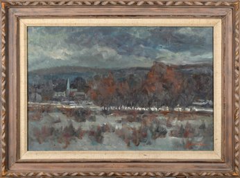 Bernard Lennon Oil, New England Winter Landscape (CTF10)