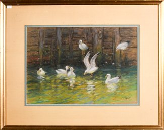 Louis D. Norton Pastel, Seagulls (CTF10)