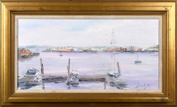 Jundglio Oil On Canvas, Harbor Scene (CTF20)