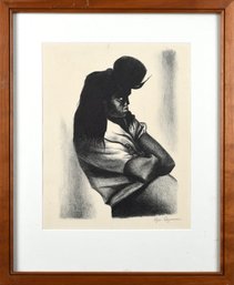 Vintage Lithograph, Portrait Of Girl (CTF10)