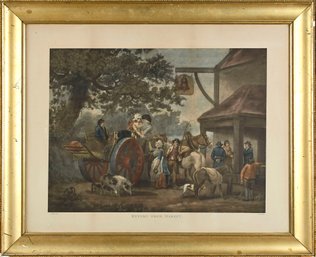 19th C. English Engraving, Return From Market (CTF10)