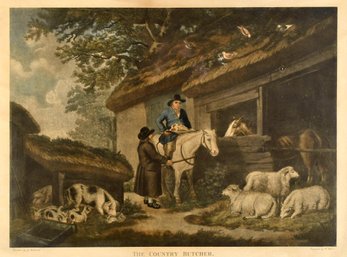 Antique English Engraving, The Country Butcher (CTF10)