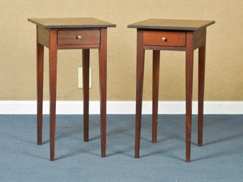 Pr. Vintage Mahogany One Drawer Stands (CTF10)