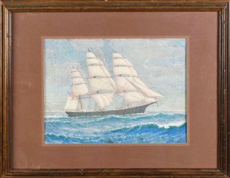 Vintage Watercolor, American Ship (CTF10)