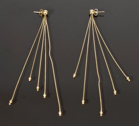 14k Gold Liquid Fringe Earrings (CTF10)