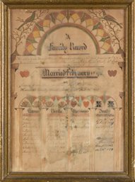 Antique Family Record, Crosby Family New York (CTF10)