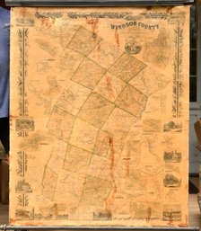 1855  Windsor County Vermont Map (CTF20)