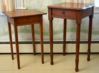 Two Antique One Drawer Stands (CTF10)