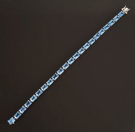 14k Gold Blue Topaz Bracelet (CTF10)