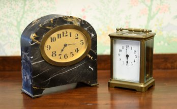 Two Small Antique French Mantle Clocks (CTF10)