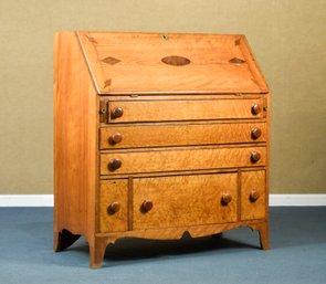 19th C. VT Birdseye Maple Desk (CTF30)