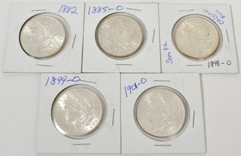 5 Morgan Silver Dollars (CTF10)