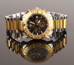Men's Oskar Emil Stainless Steel W/ 23k Gold Plated Wrist Watch (CTF10)