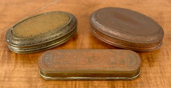 Three Antique Dutch Tobacco Boxes (CTF10)