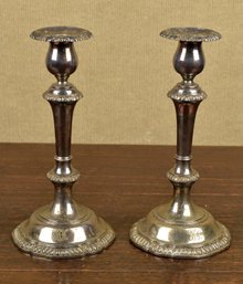 Pr. Antique Grogan & Co. Sterling Weighted Candlesticks (CTF10)