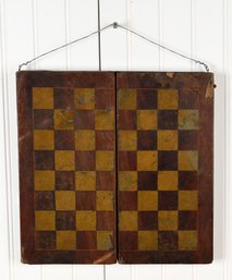 Antique Painted Folding Game Board (CTF10)