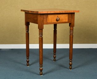 Antique Tiger Maple Single Drawer Stand (CTF20)