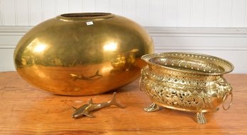 Three Vintage Brass Items (CTF20)