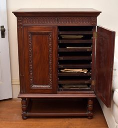 Antique American Mahogany Music Cabinet (CTF30)