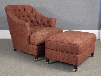 Baker Furniture Club Chair And Ottoman (CTF20)