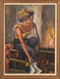 20th C. Oil On Canvas, Woman (CTF10)