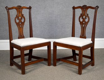 Pr. 18th C. Chippendale Side Chairs (CTF20)