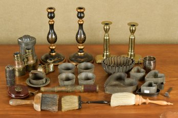 Country Tinware, Brushes, Candlesticks And More (CTF10)