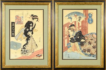 Two Japanese Woodblock Prints, Ukiyo-e (CTF10)