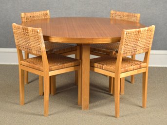 Vintage Mid-Century Modern Kitchen Table And Four Chairs (CTF30)