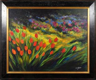 Pamela Bledsoe Oil On Canvas, Tulips (CTF20)