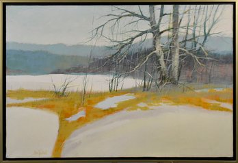 Maris Platais Oil On Canvas, Winter Landscape (CTF20)