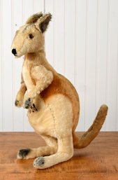 Large Vintage Steiff Kangaroo And Joey (CTF10)