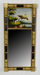 Antique Split Column Mirror, Sporting Scene (CTF10)