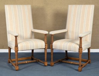 Pr. Vintage Dessin Fournir Upholstered Armchairs (CTF20)