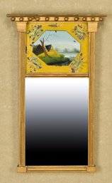 19th C. Federal Eglomise Wall Mirror (CTF20)