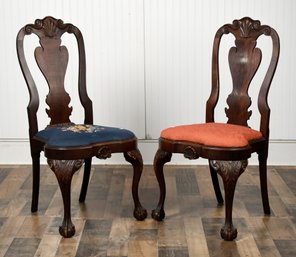 Pr. Vintage Queen Anne Style Side Chairs (CTF20)